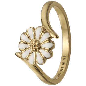 Christina Collect silver plated Marguerite Power 9 mm marguerite ring with a little twist, ring sizes from 49-61